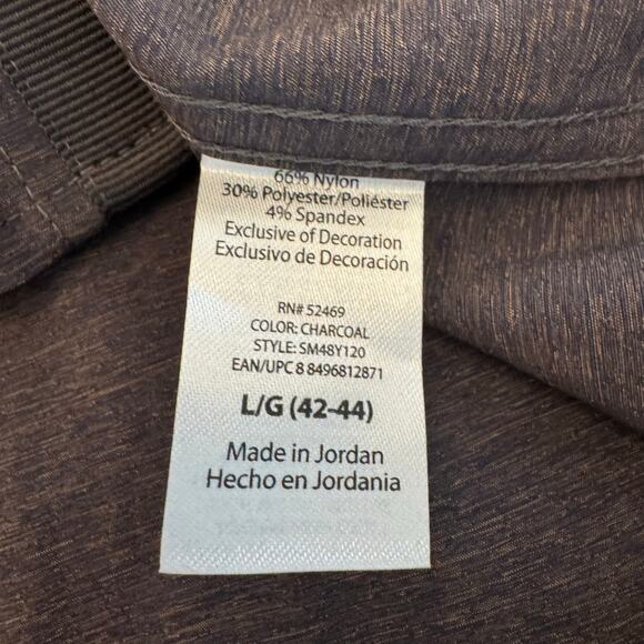 SWISSTECH Charcoal Performance Long Sleeve Button Up Shirt Large Stretch NWOT - Picture 7 of 12